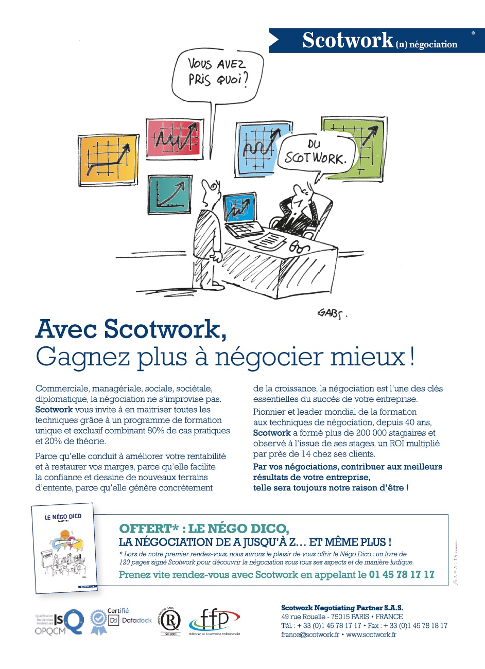 Avec Scotwork, gagnez plus à négocier mieux !