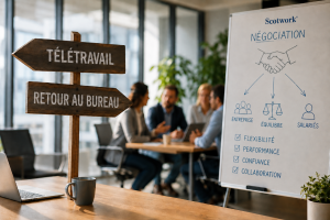 Est ce qu’il y a une négo dans le retour au bureau ?